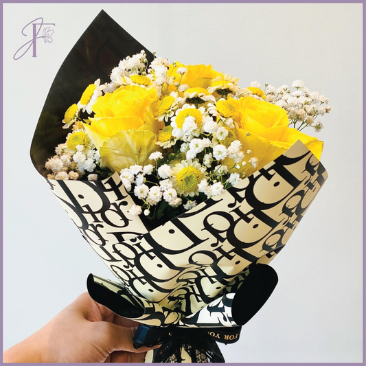 Golden Rays - Yellow Rose Bouquet