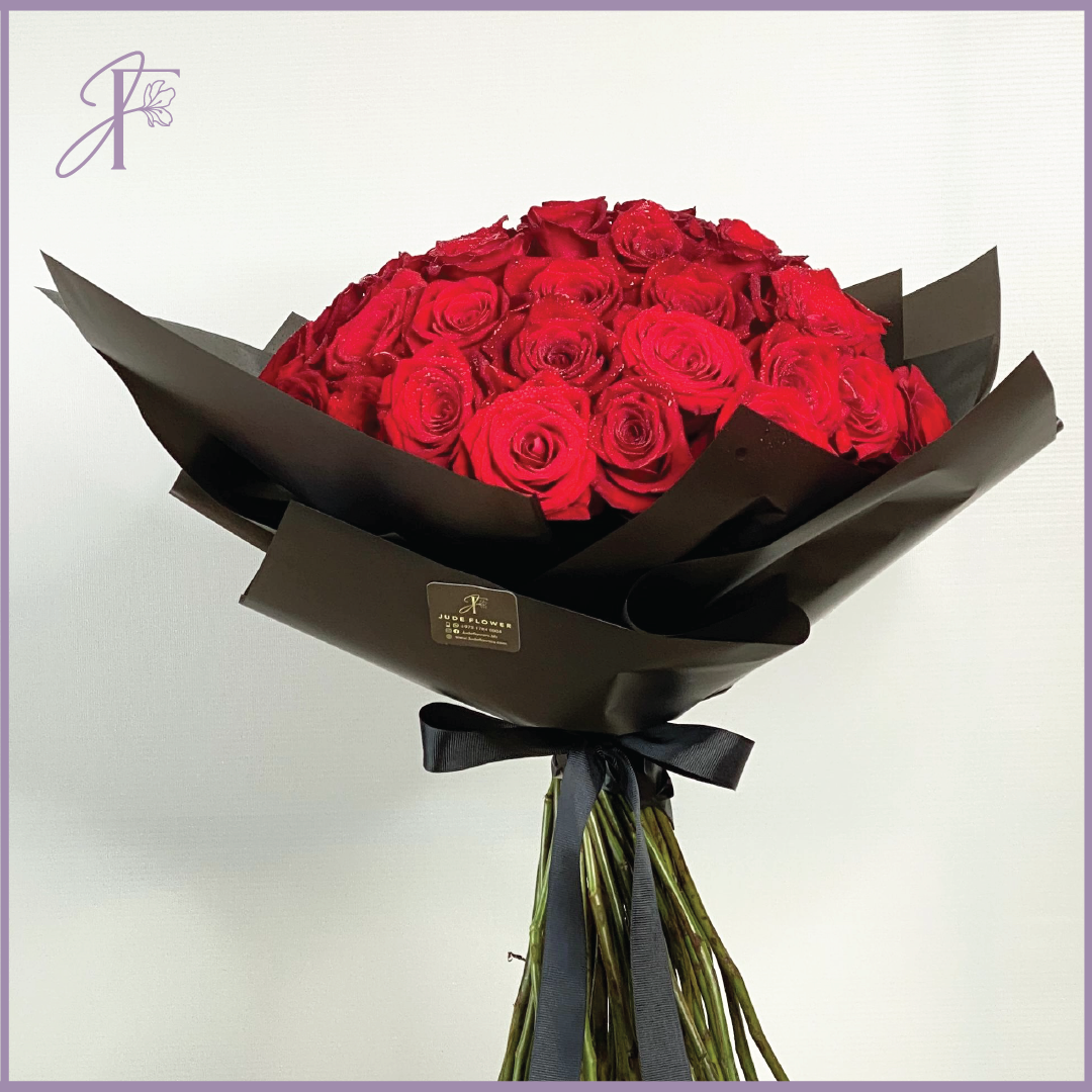 A Classic Romance – 50 Red Rose Bouquet