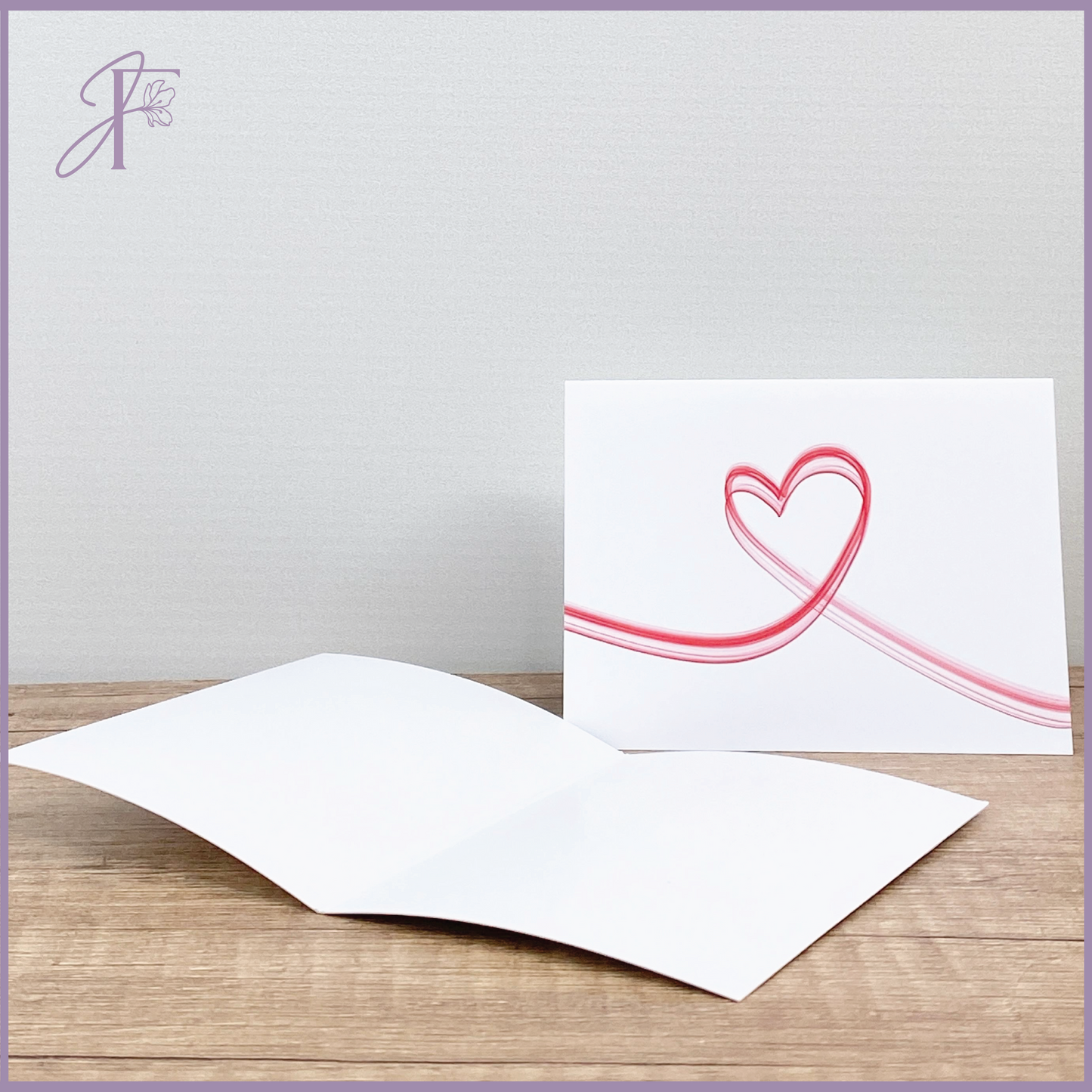 Greeting Card: Heart Ribbon Greeting Card