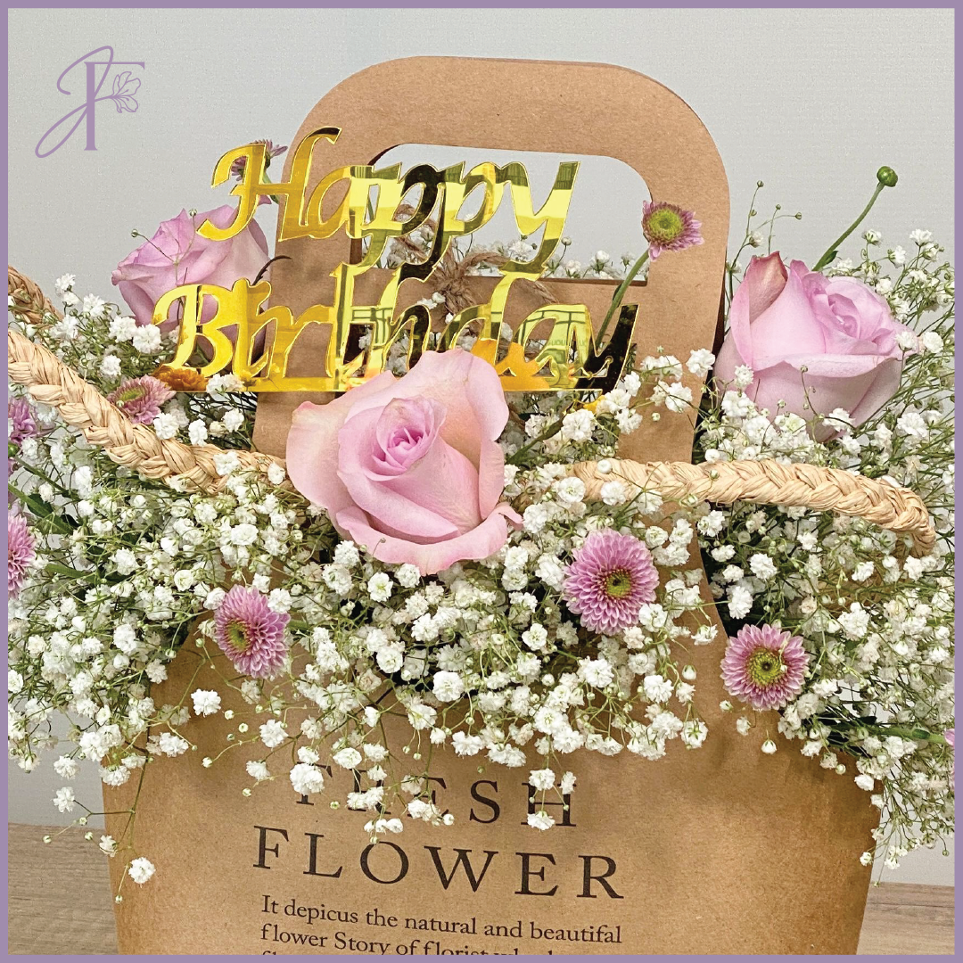 Whispers of Joy - Birthday Floral Bag