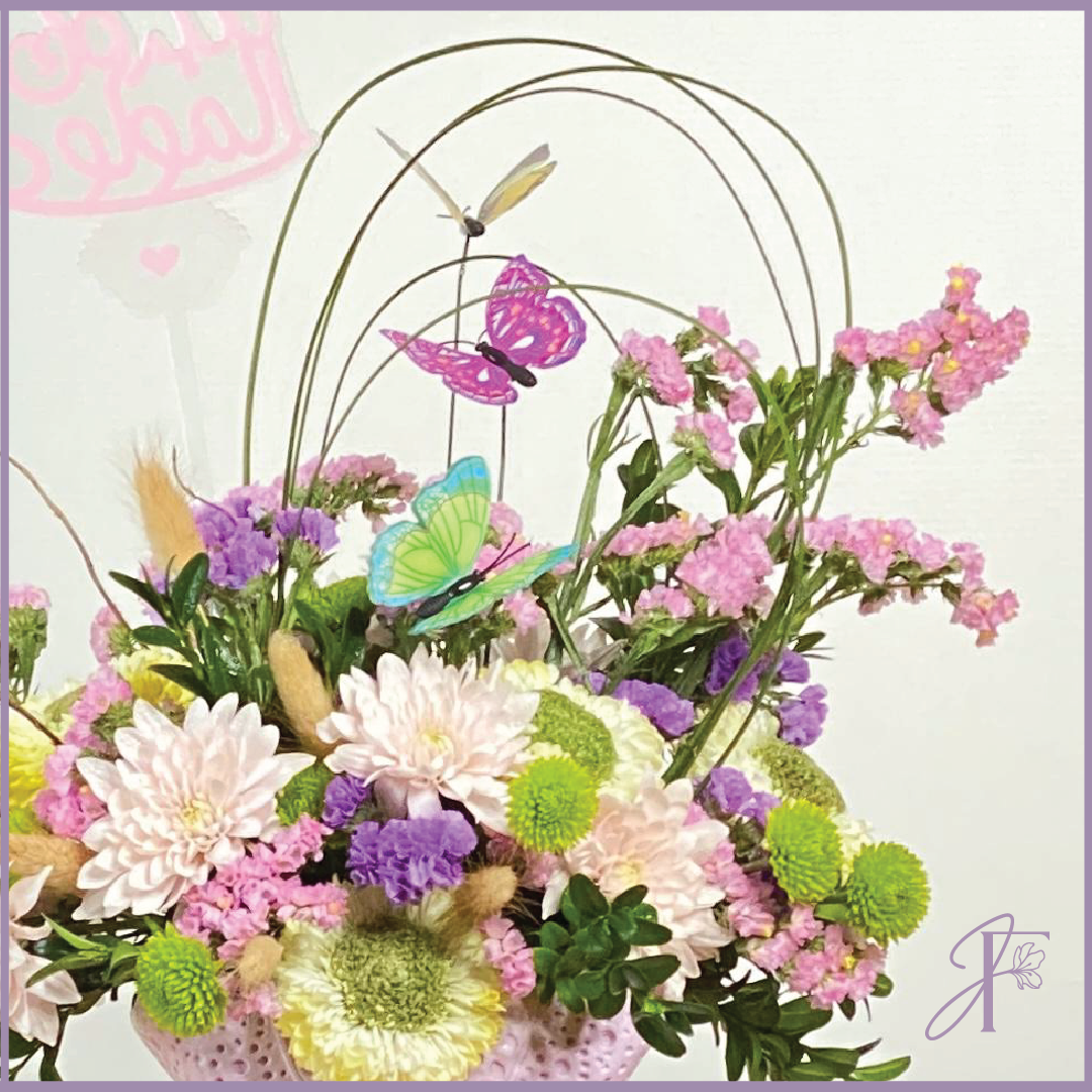 Welcome to the World – Baby Girl Floral Arrangement