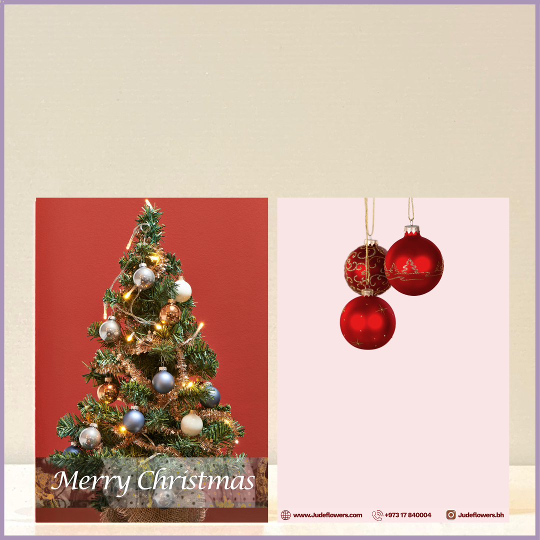 Greeting Card - Merry Christmas by Jude Flowers