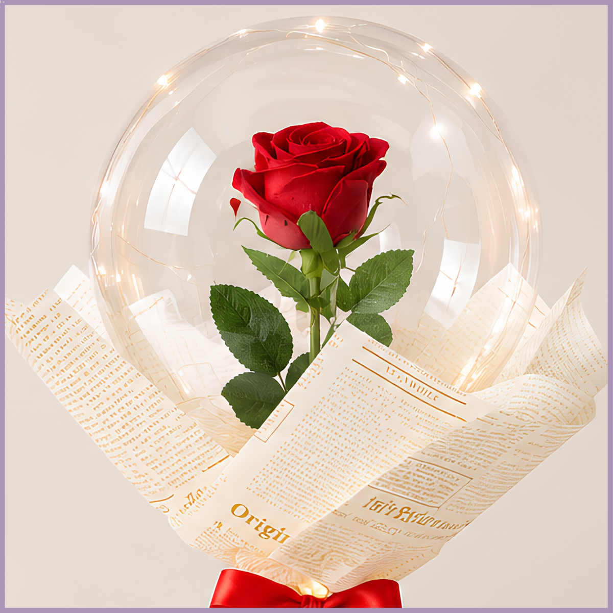A Single Rose for My Love romantic balloon arrangement – Jude Flowers Bahrain