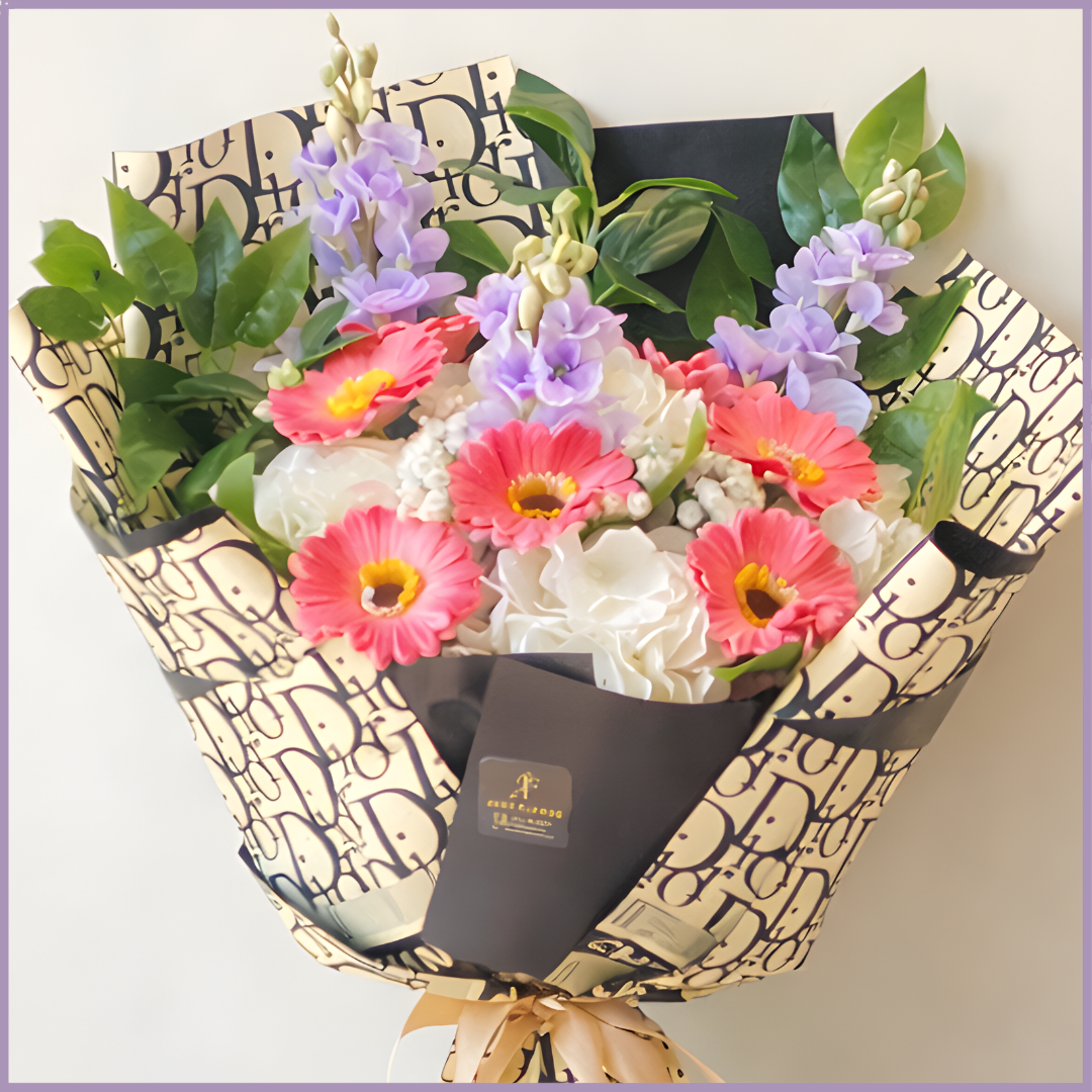 Artificial Hydrangea and Gerbera Bouquet Large Floral Arrangement