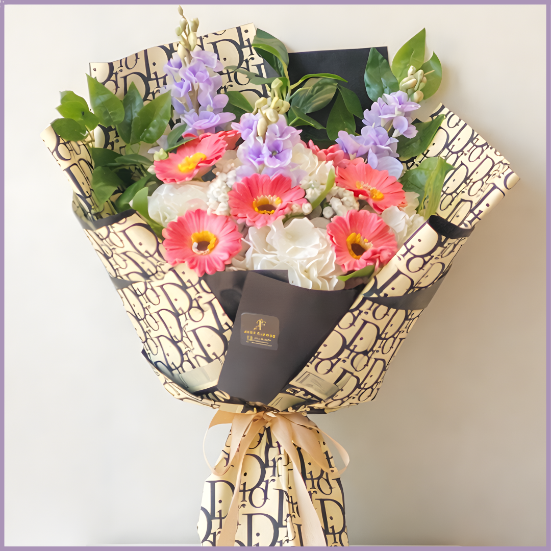 Artificial Hydrangea and Gerbera Bouquet Large Floral Arrangement