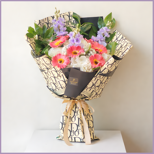 Artificial Hydrangea and Gerbera Bouquet Large Floral Arrangement