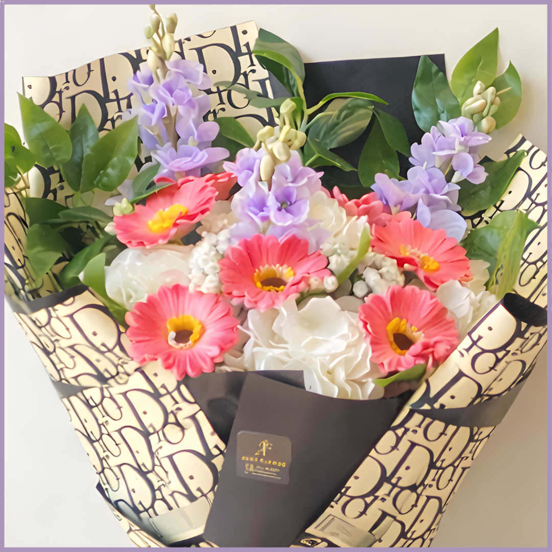 Artificial Hydrangea and Gerbera Bouquet Large Floral Arrangement