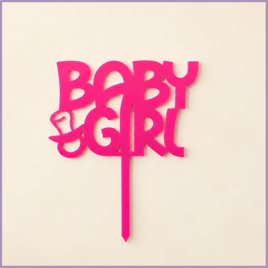 Baby Girl Acrylic Topper