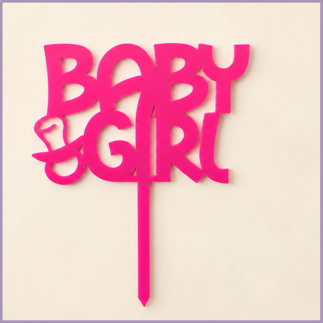 Baby Girl Acrylic Topper