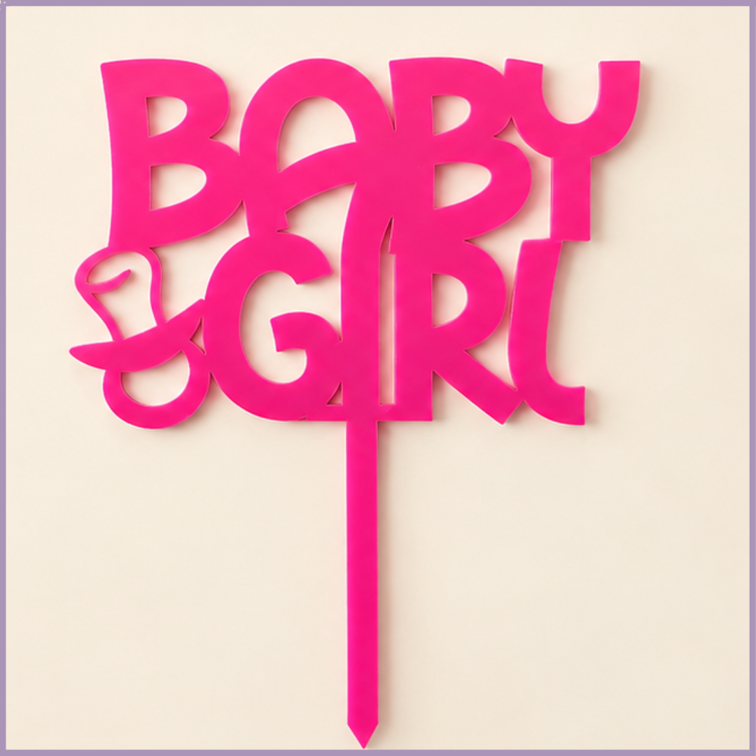 Baby Girl Acrylic Topper