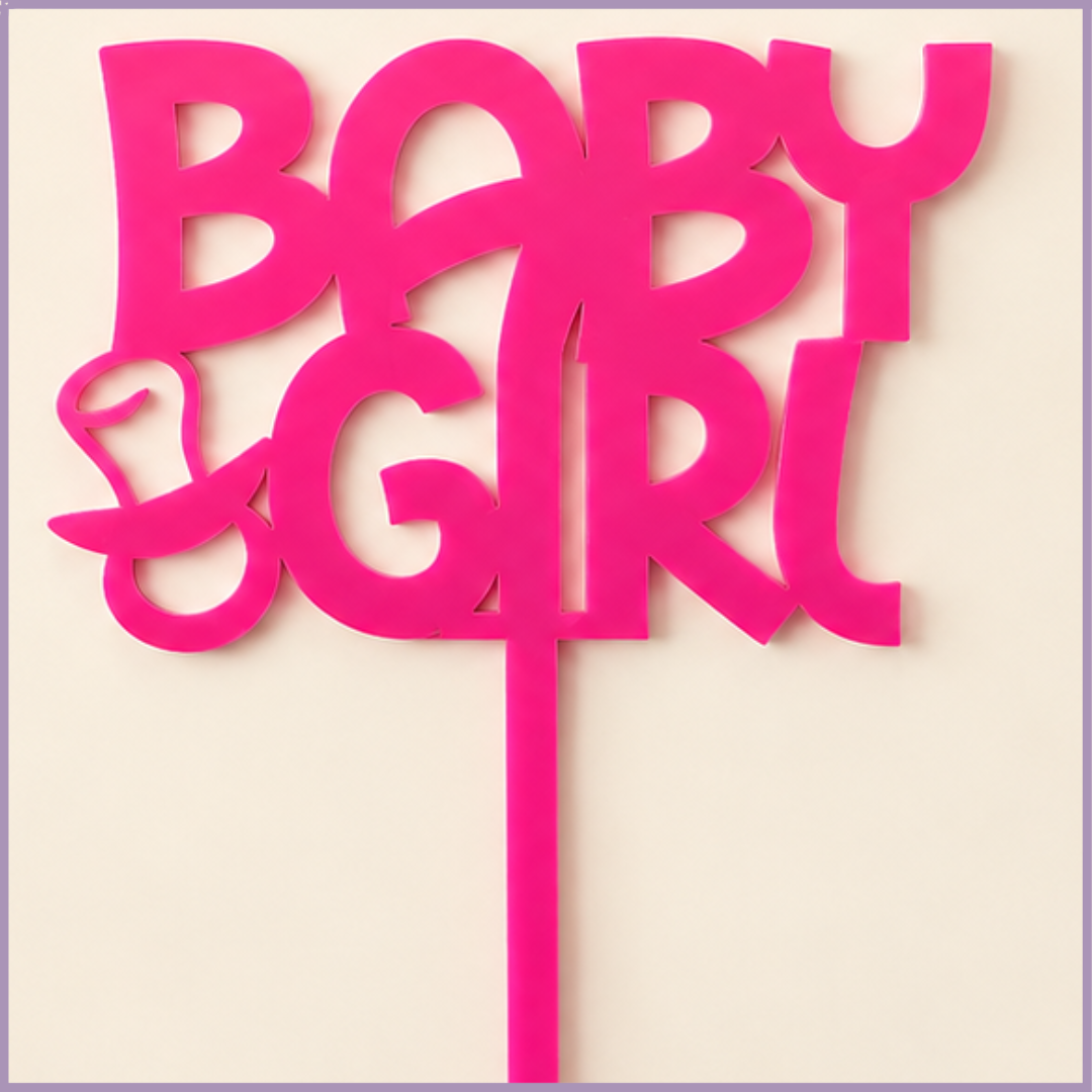 Baby Girl Acrylic Topper
