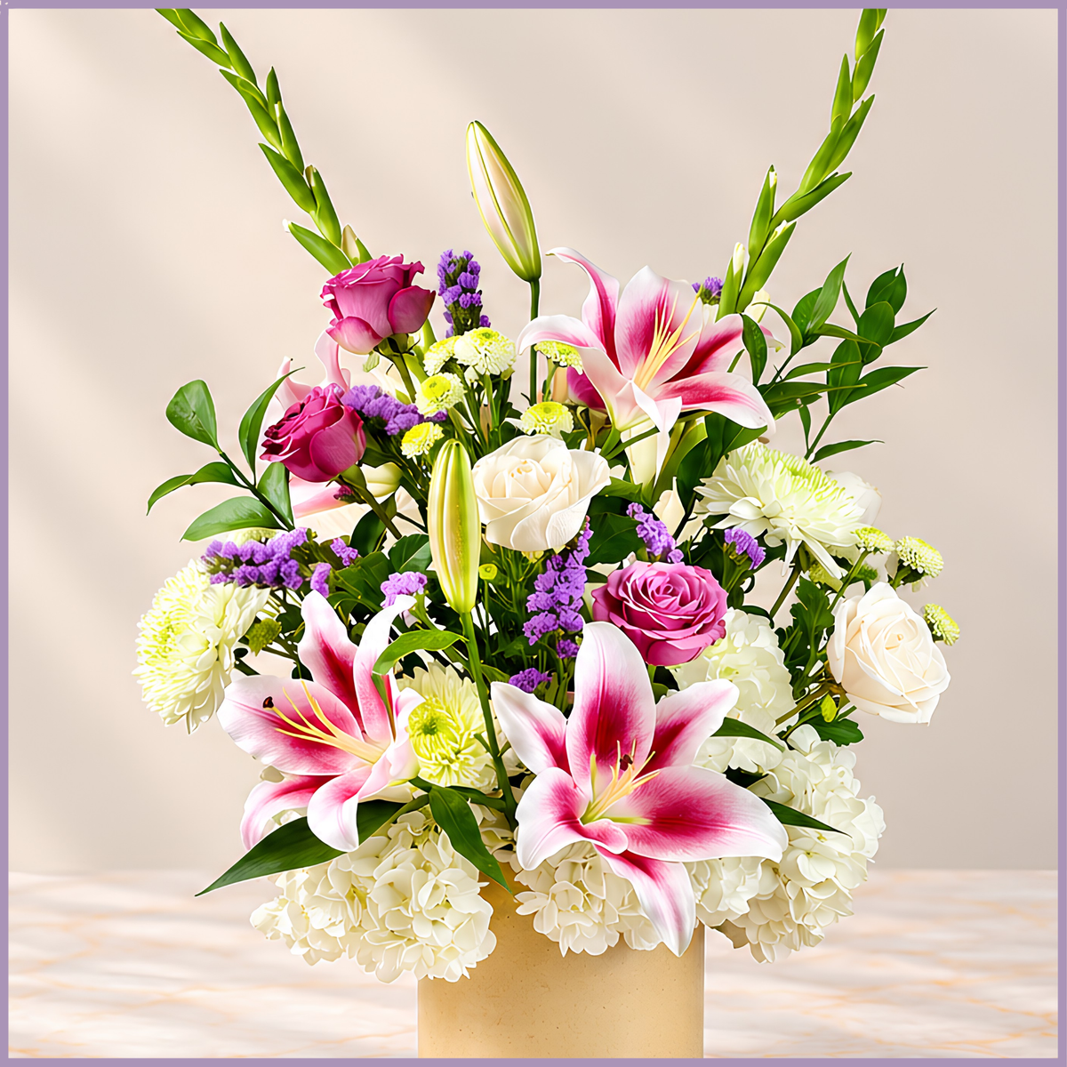 Blossoms of Heritage large floral vase arrangement – Jude Flowers Bahrain