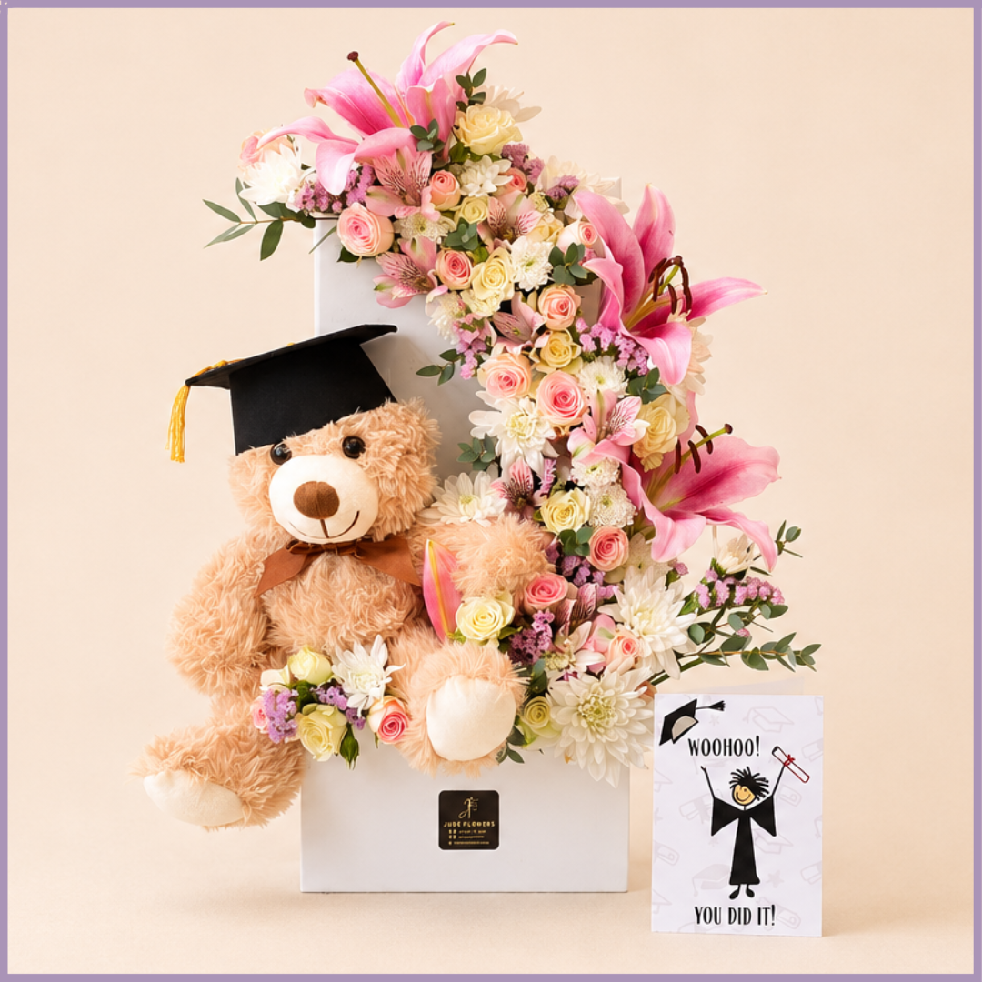 Blush Tassel Graduation Bloom Stand