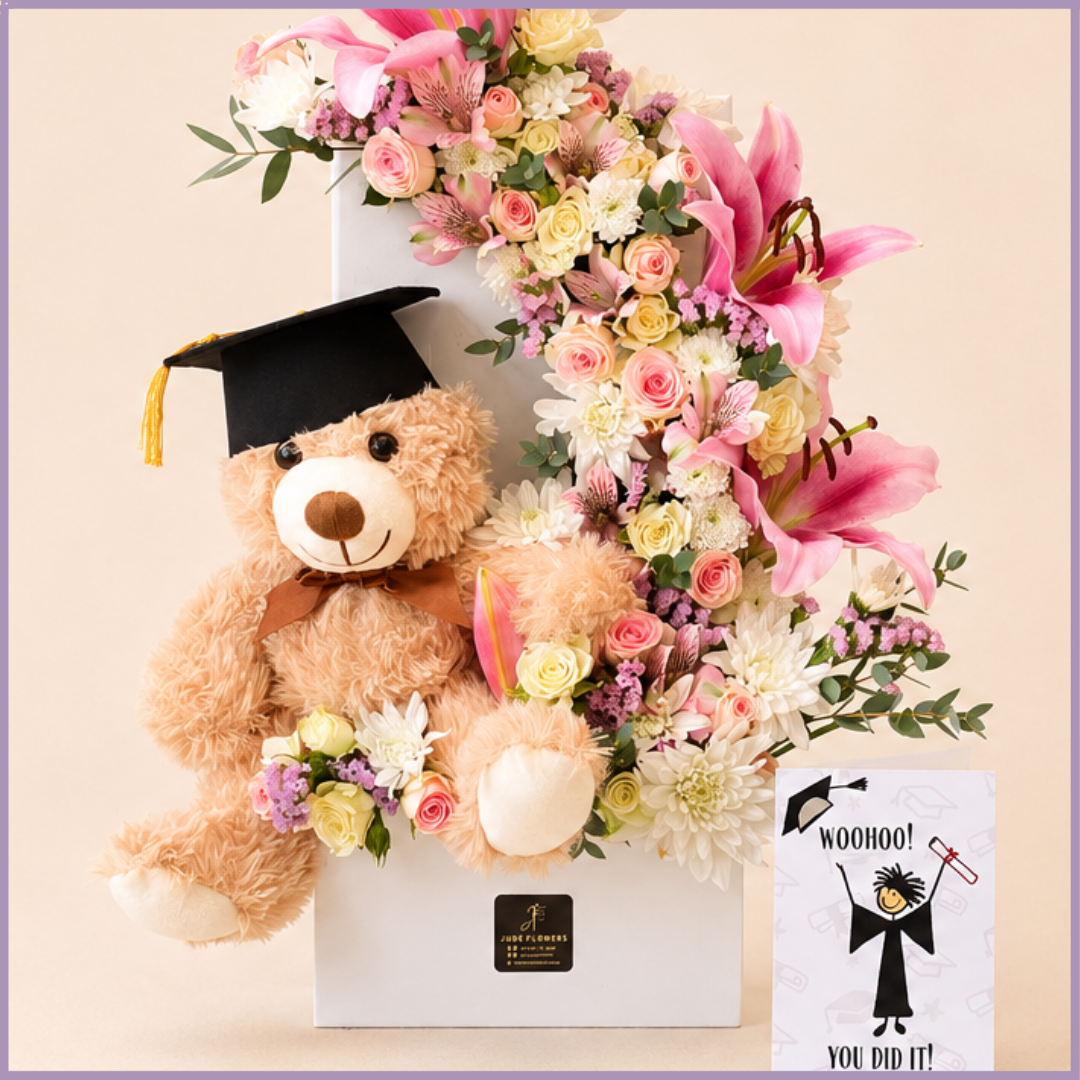Blush Tassel Graduation Bloom Stand