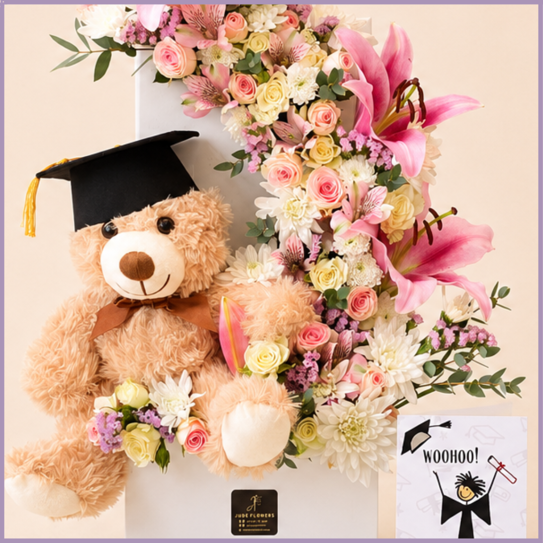 Blush Tassel Graduation Bloom Stand