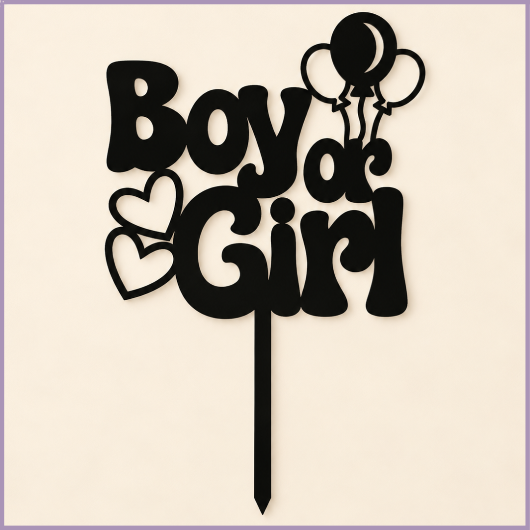 Boy or Girl Acrylic Topper