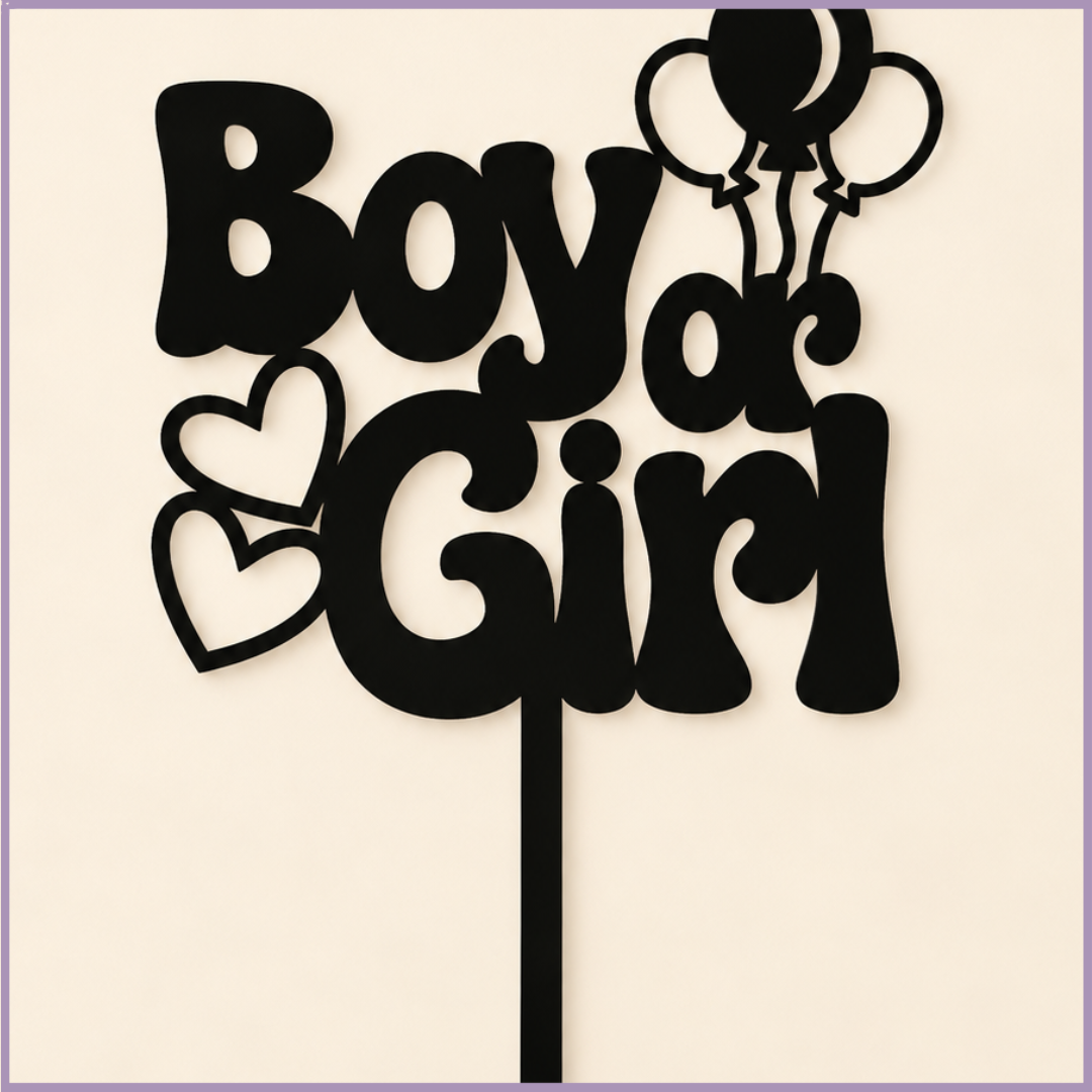 Boy or Girl Acrylic Topper