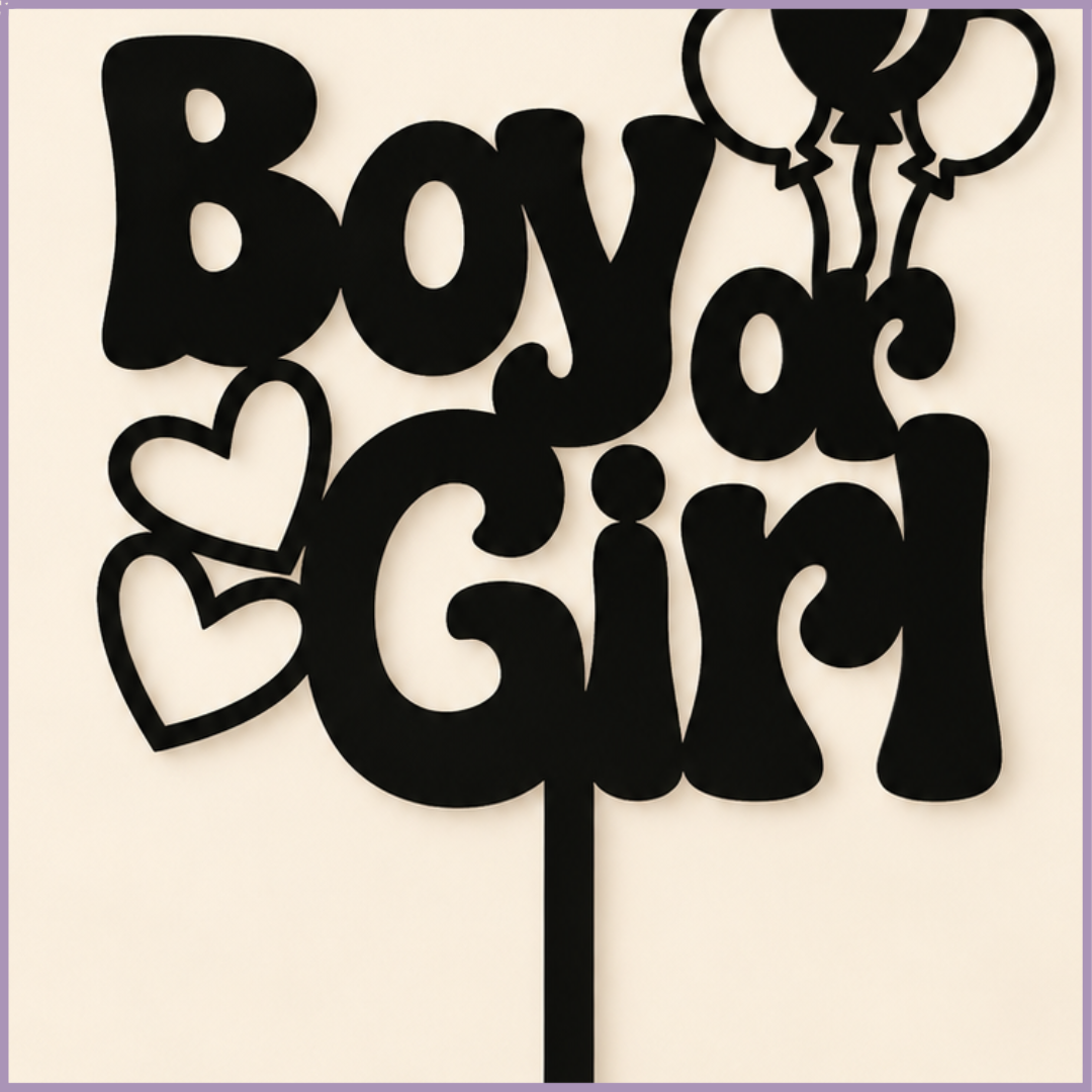 Boy or Girl Acrylic Topper