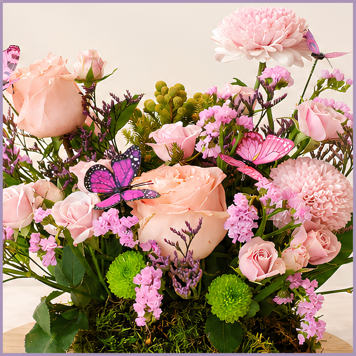 Butterfly Bliss colourful flower arrangement by Jude Flowers Bahrain