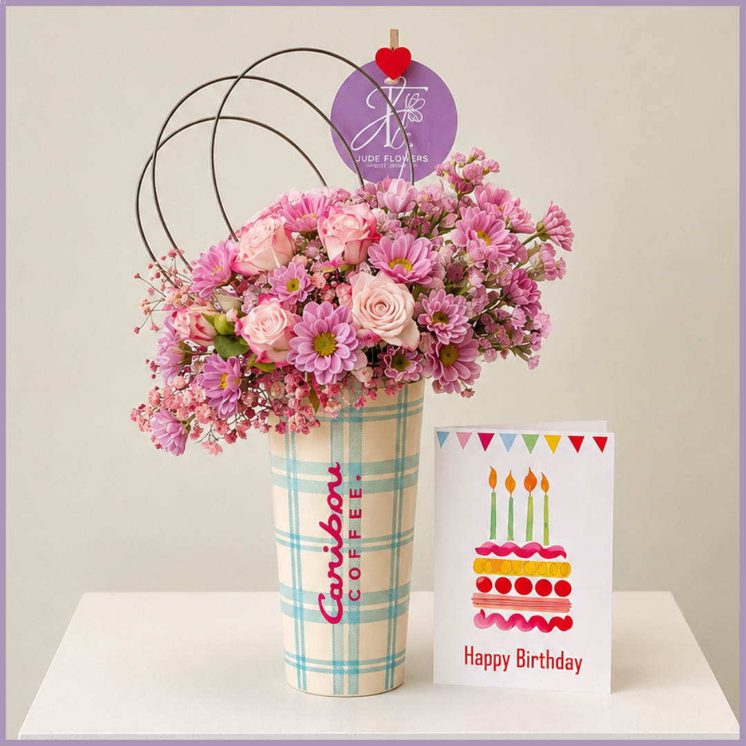 Caribou Birthday Bloom Tumbler