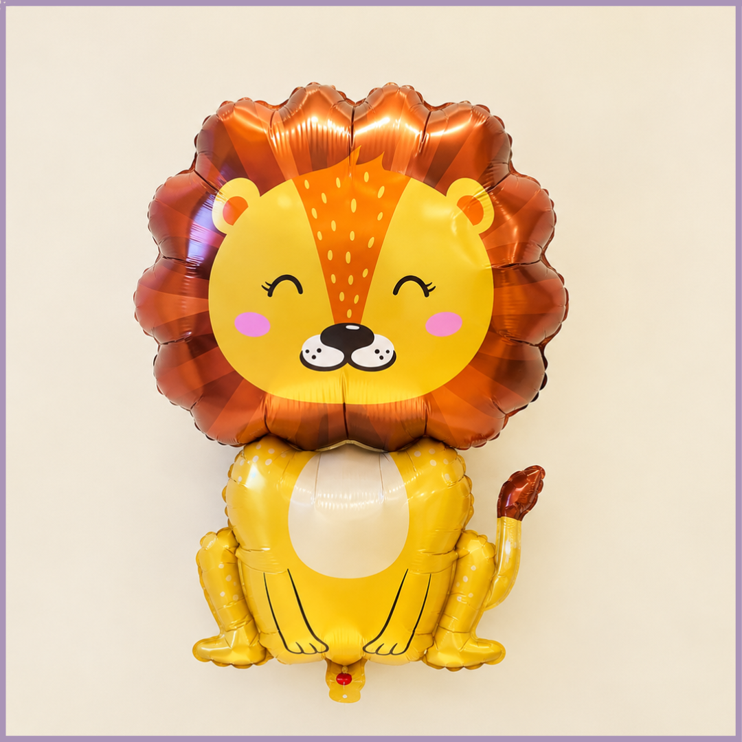 Cheerful Lion Foil Balloon