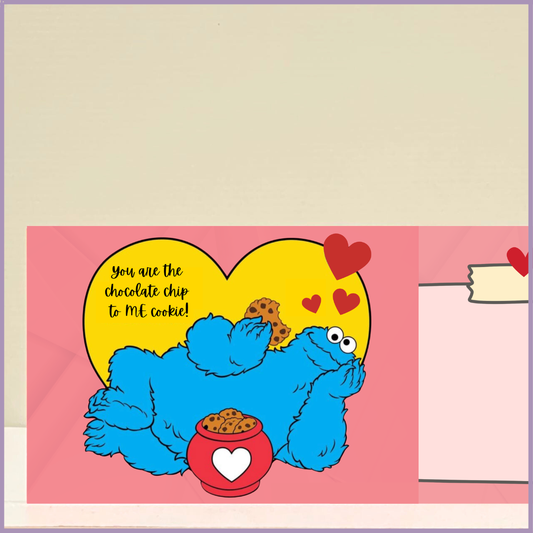 Cookie Monster Chocolate Chip Card – Playful Greeting by Jude Flowers