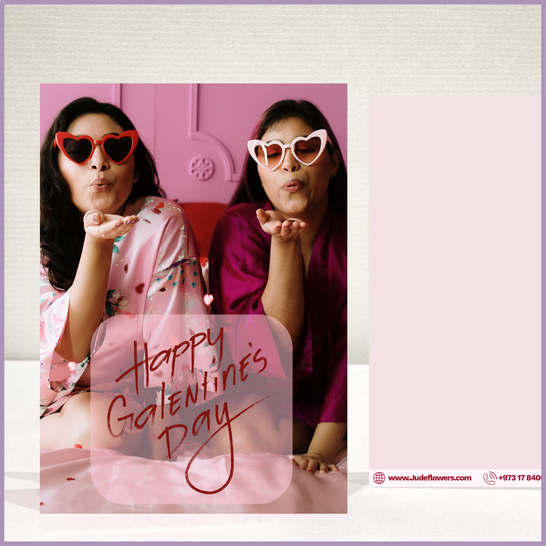 Happy Galentines Girlfriend Card by Jude Flowers