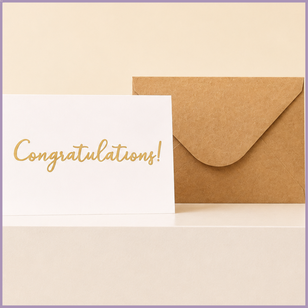 Classic White Congratulations Card