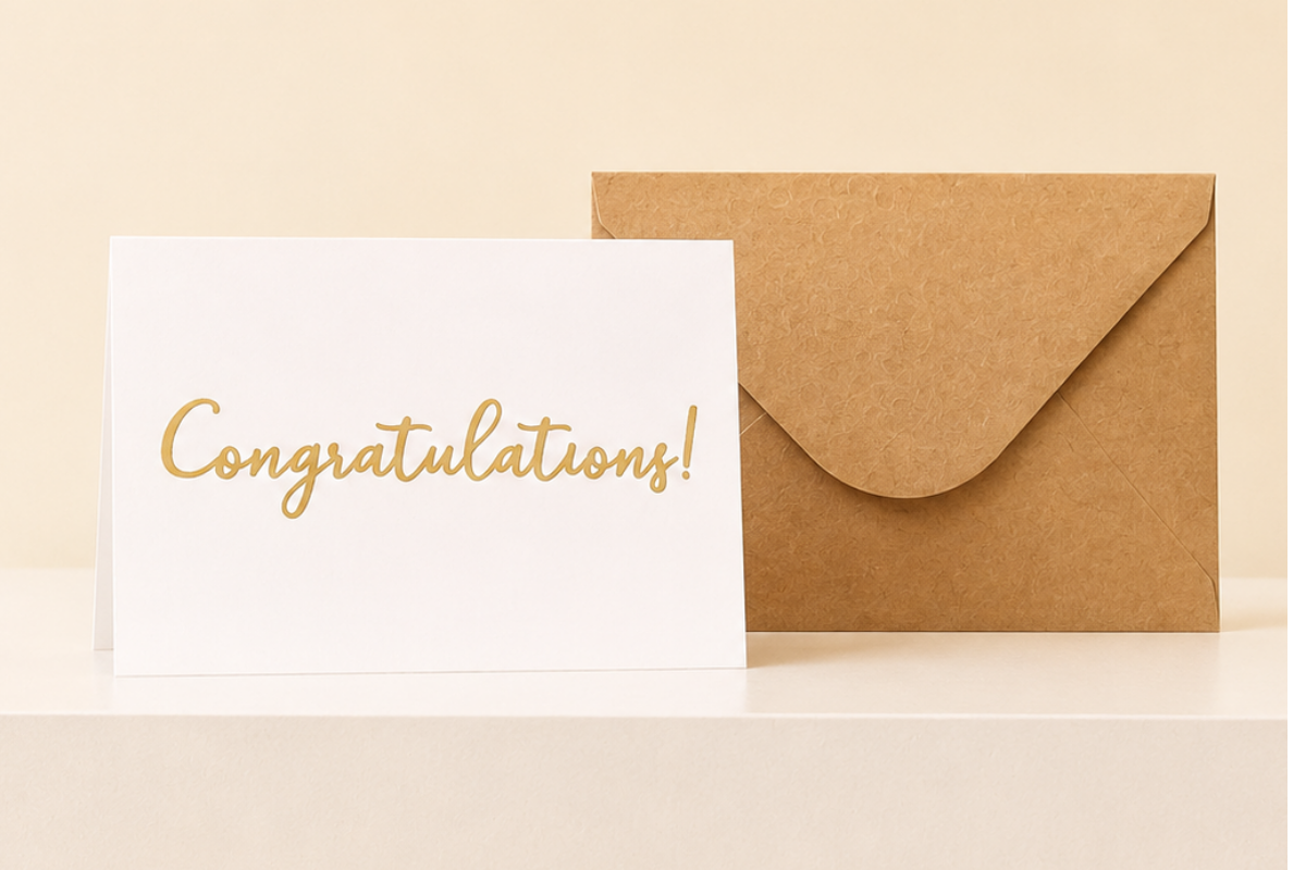 Classic White Congratulations Card