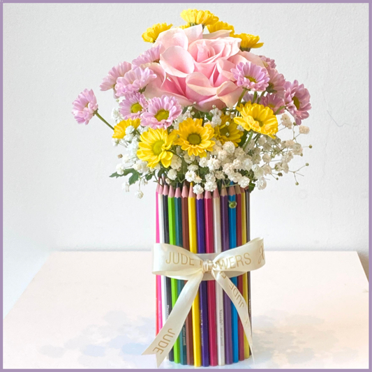 Color Pop Sunshine Vase - Bright Floral Gift