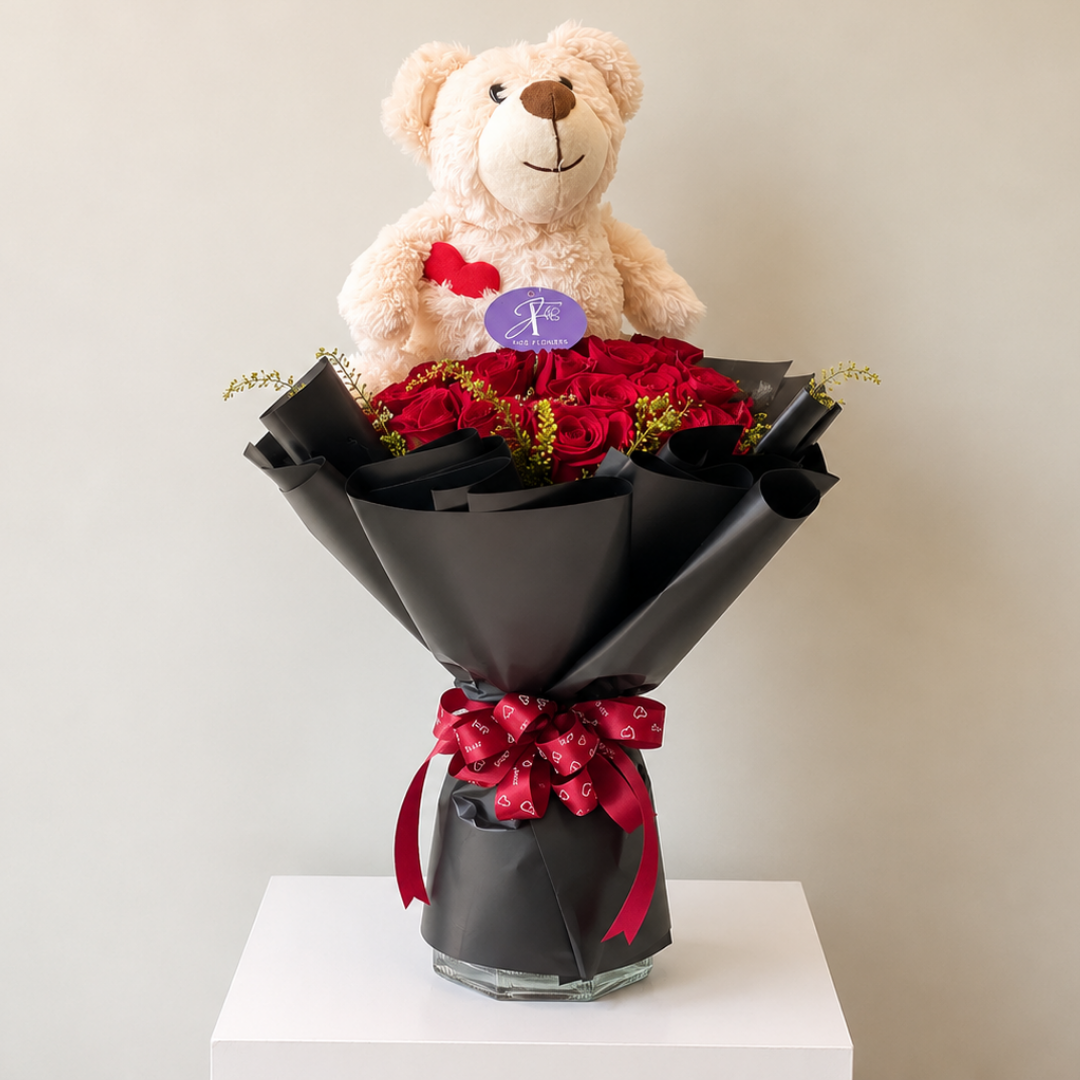 Crimson Embrace Gift Arrangement