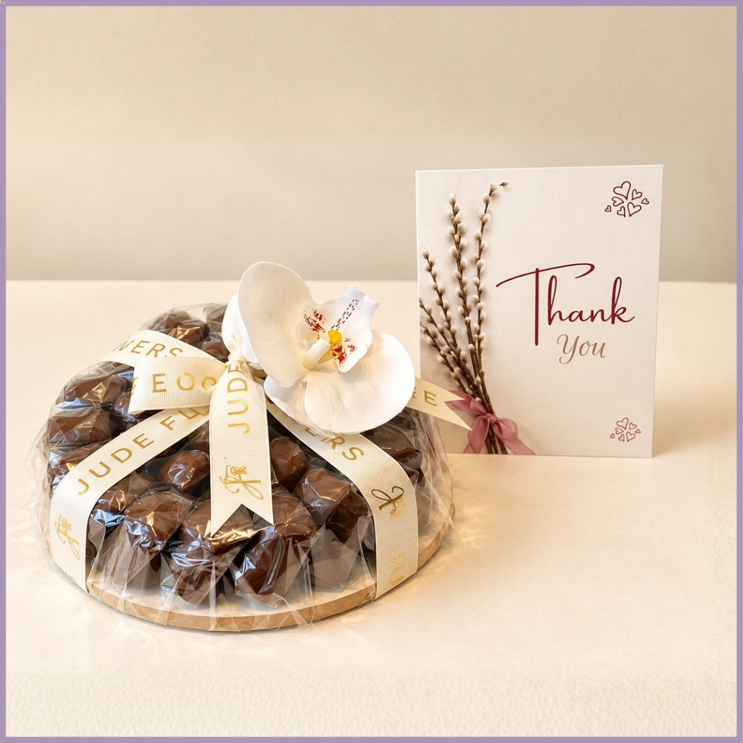 Elegant Thank You – Chocolate & Orchid Gift