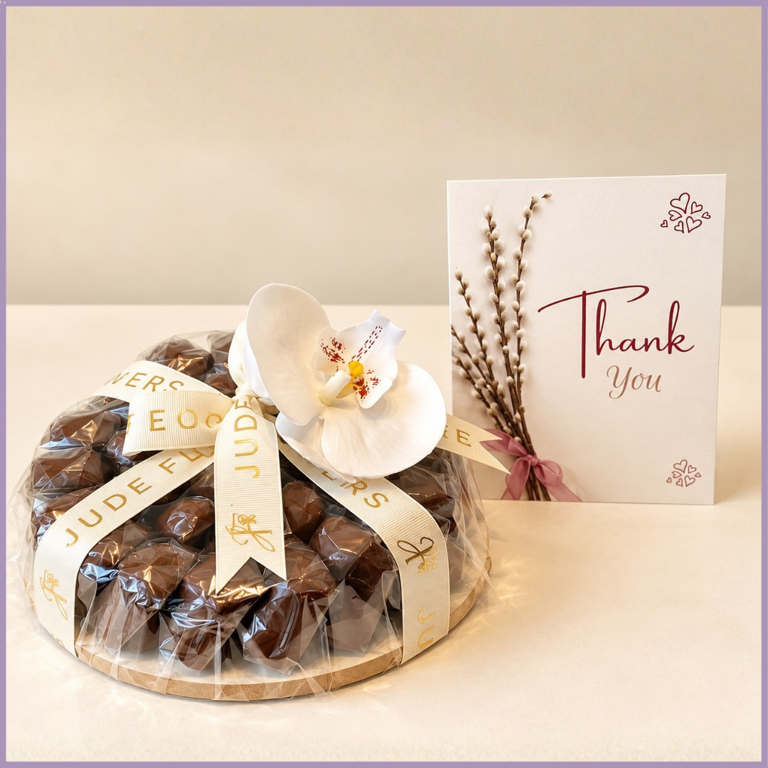 Elegant Thank You – Chocolate & Orchid Gift