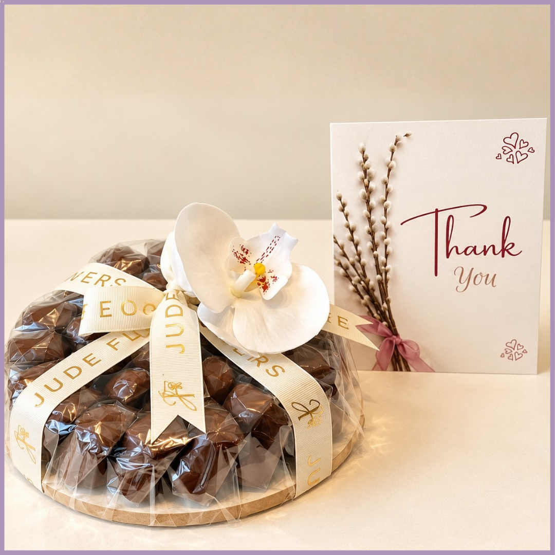 Elegant Thank You – Chocolate & Orchid Gift