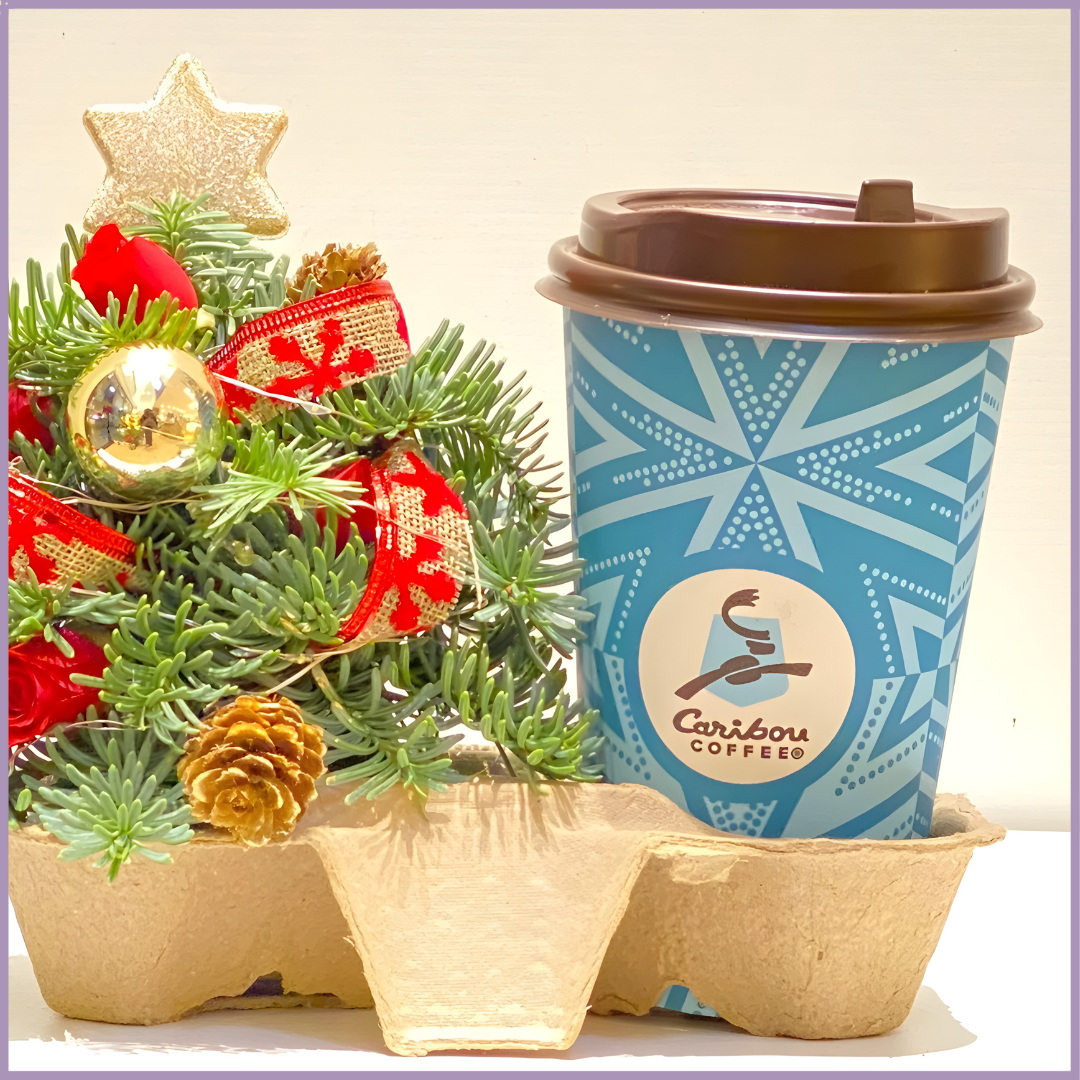Festive Mini Tree & Coffee – Jude Flowers x Caribou Collab