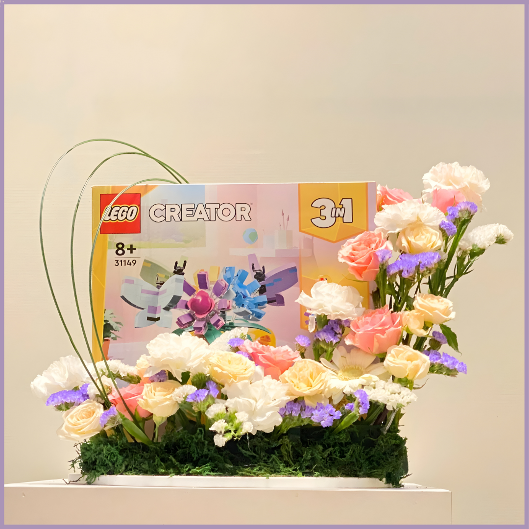 Bloom & Build - Floral Gift Arrangement with LEGO Surprise by Jude Flowers
