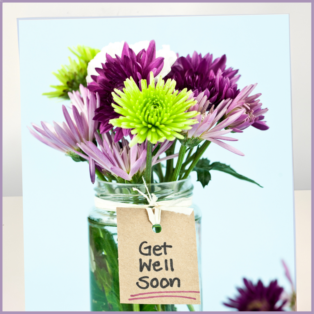 Get Well Soon Greeting Card - Jude Flowers Original