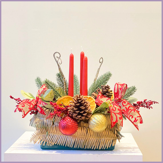 Glow of the Season - Christmas Candle Gift Basket