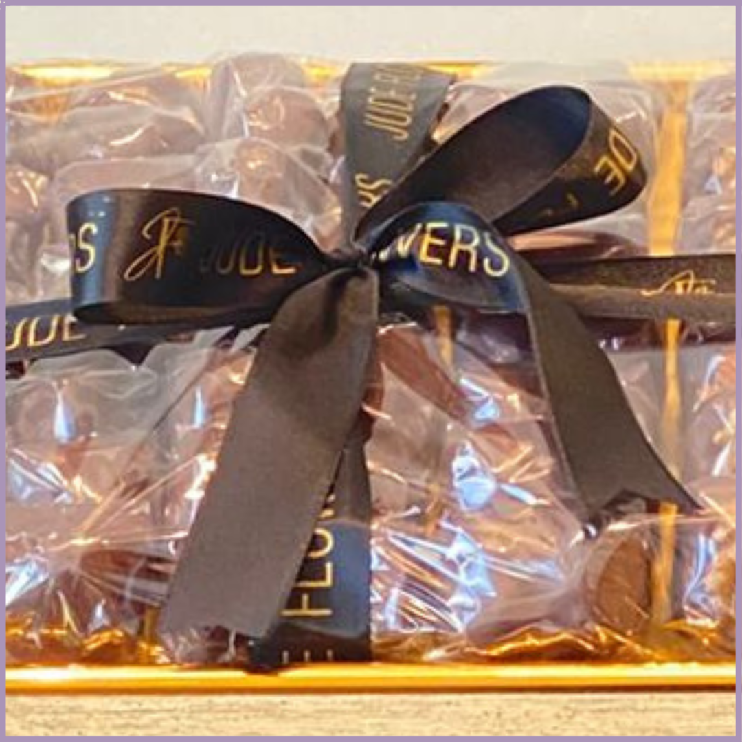 Gold Sharing Eid Mubarak Belgium Chocolate Tray