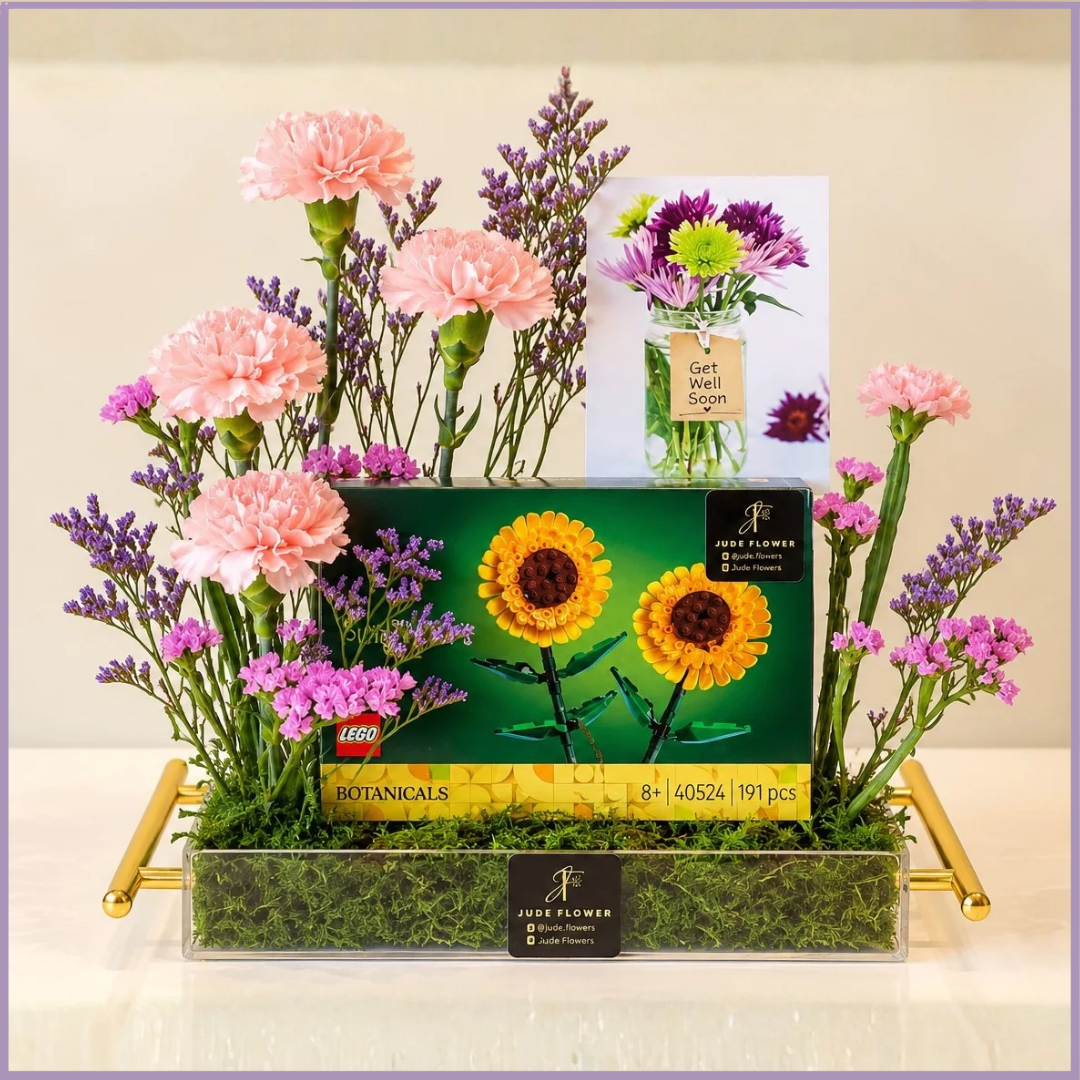 Golden Sunshine – LEGO Sunflowers Floral Gift
