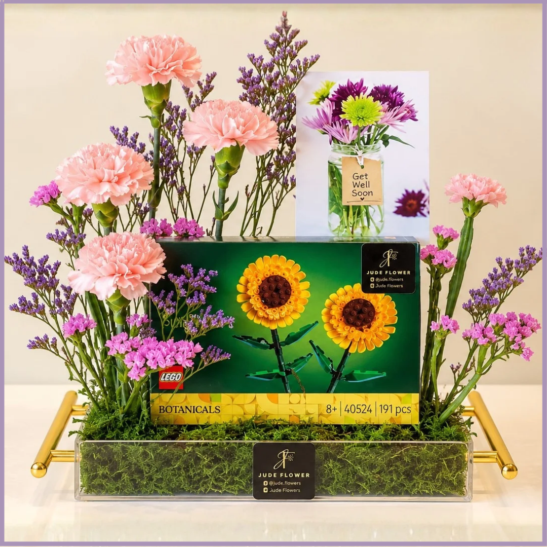 Golden Sunshine – LEGO Sunflowers Floral Gift