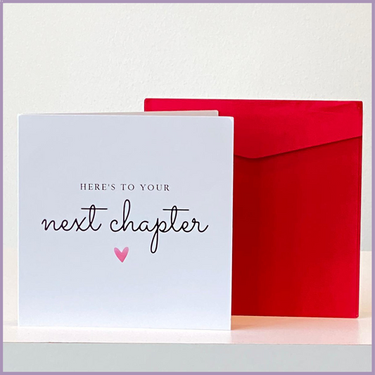 Greeting Card: Here's to Your Next Chapter