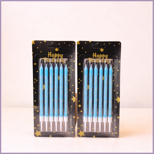 Happy Birthday Blue Candles Set of 2 Packs