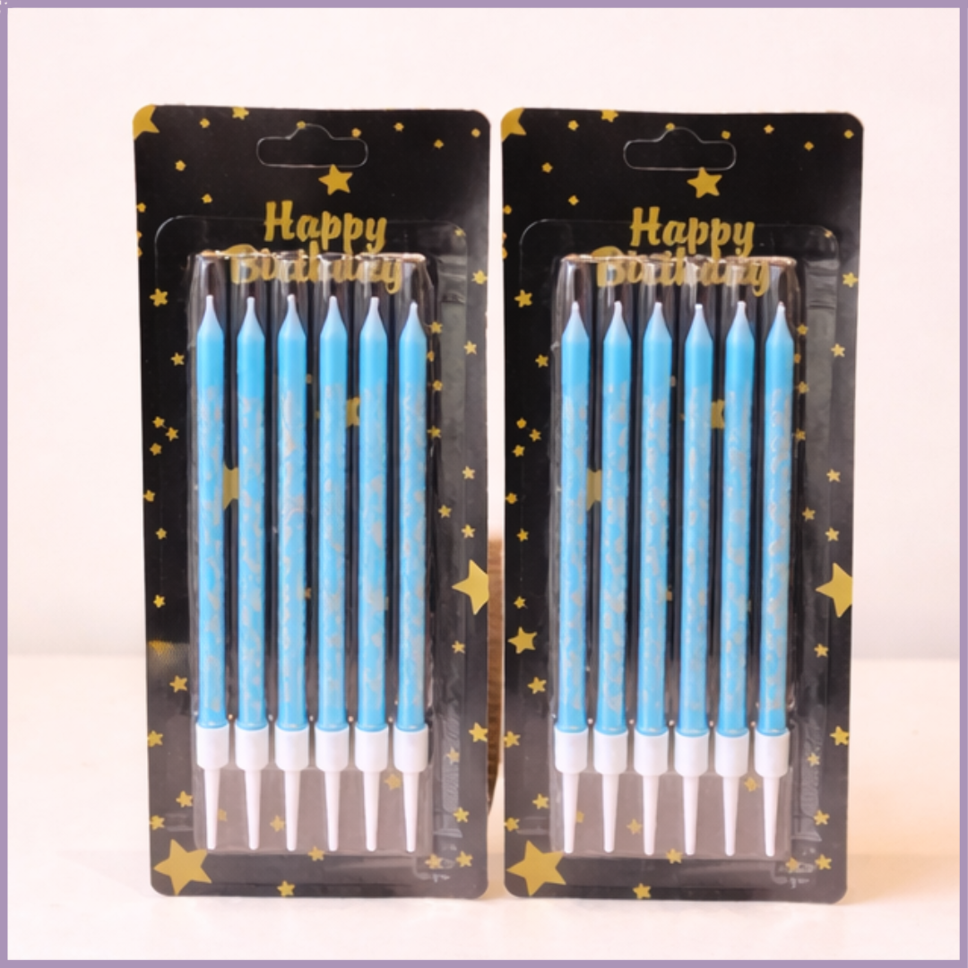 Happy Birthday Blue Candles Set of 2 Packs