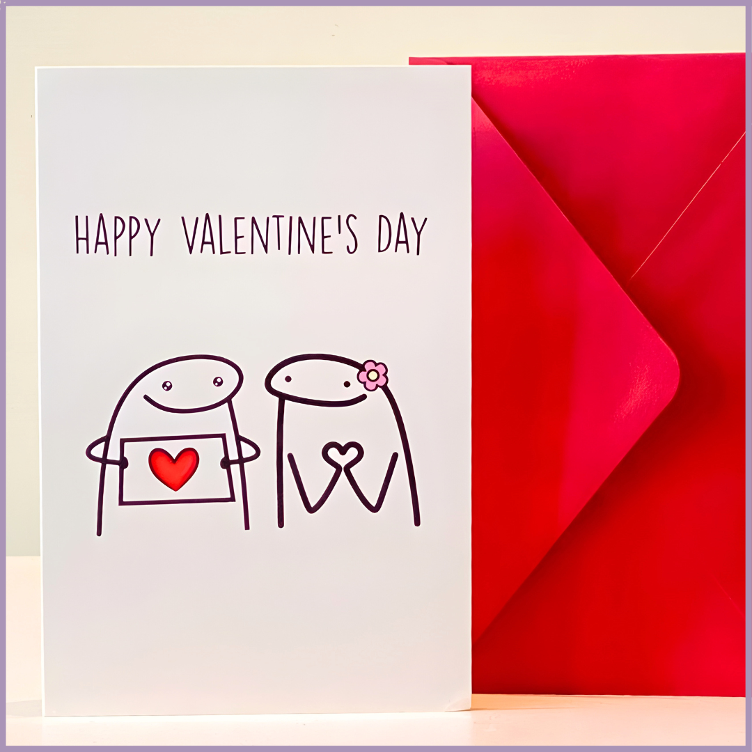 Happy Valentine’s Day Greeting Card with Envelope