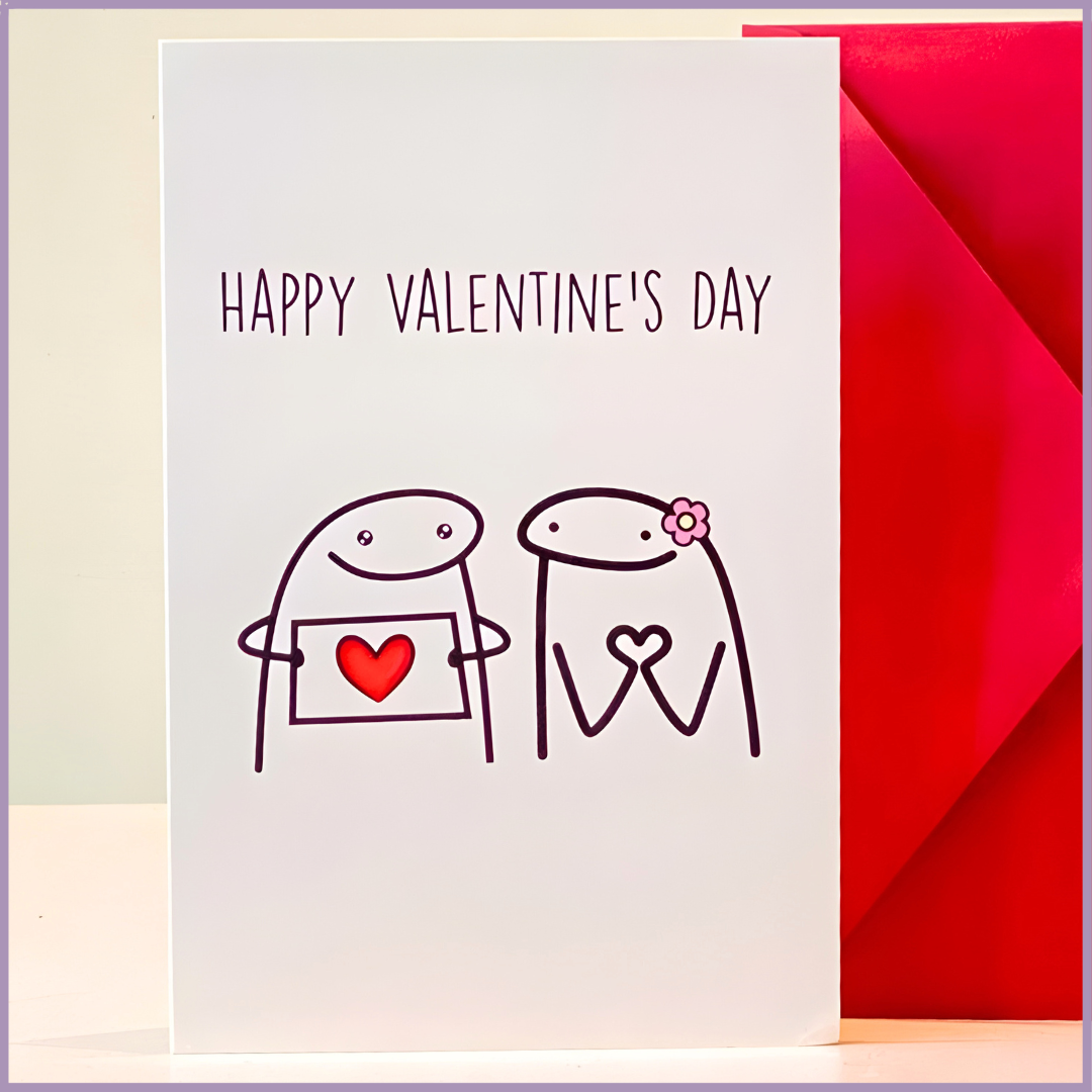 Happy Valentine’s Day Greeting Card with Envelope