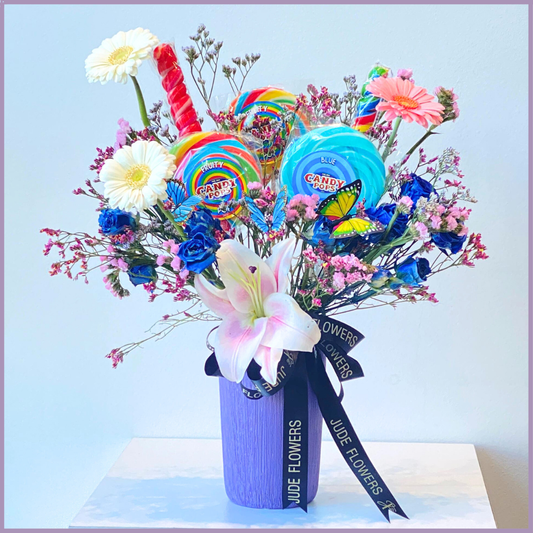 Happy Pop Bloom Vase – Flowers and Lollipops