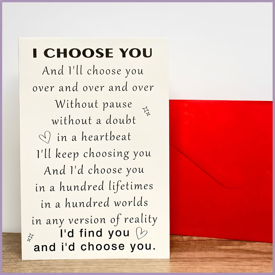 I Choose You Romantic Greeting Card