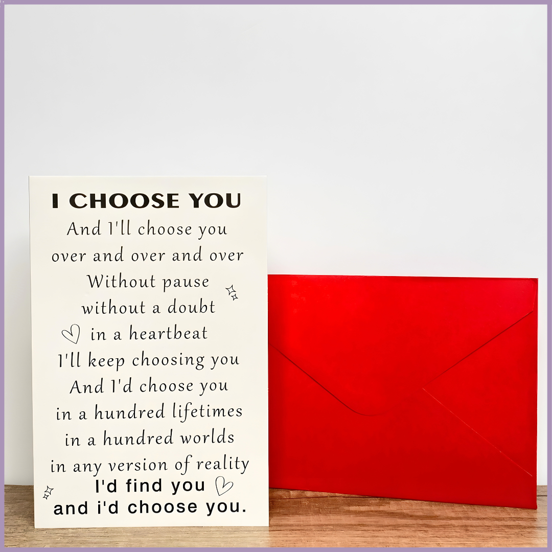 I Choose You Romantic Greeting Card