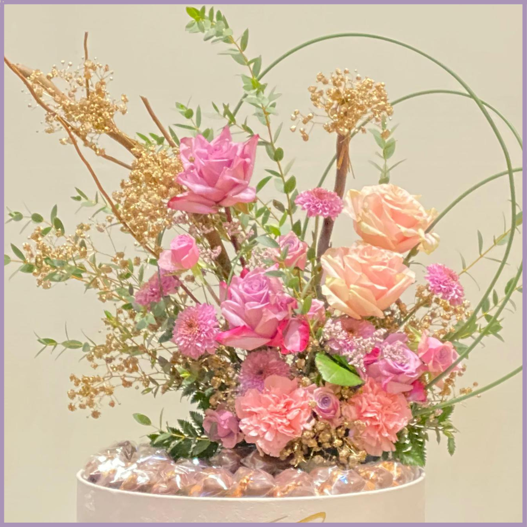 Eid Blessings - Chocolate and Flower Gift Box